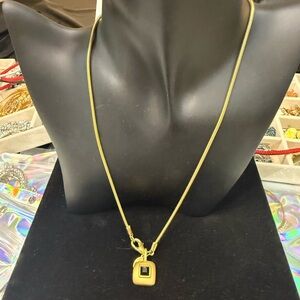 Gold tone Express Necklace